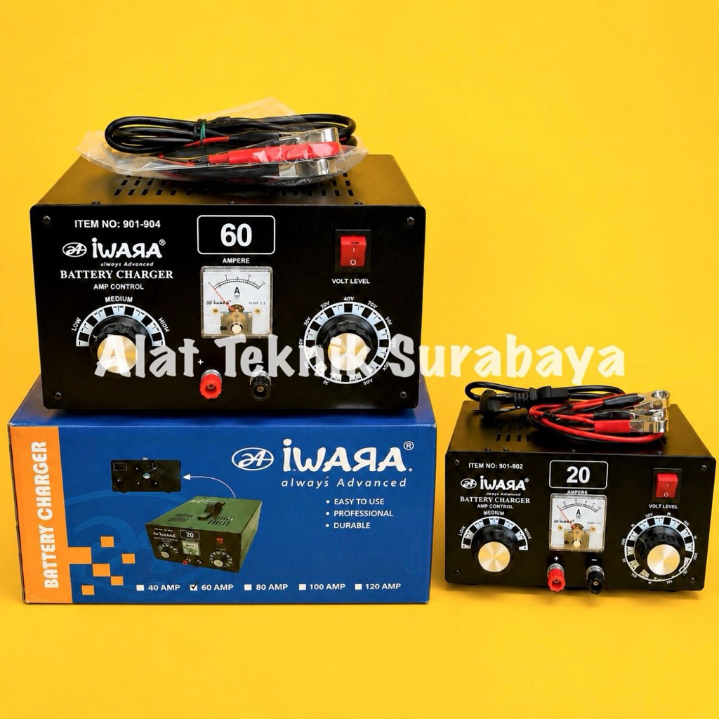 IWARA BATTERY CHARGE / CAS BATERAI / CHARGER AKI 60 / 80 / 100 / 120 AMP / AMPERE (2)