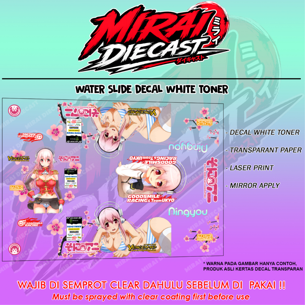 Decal Hot wheels itasha sonico