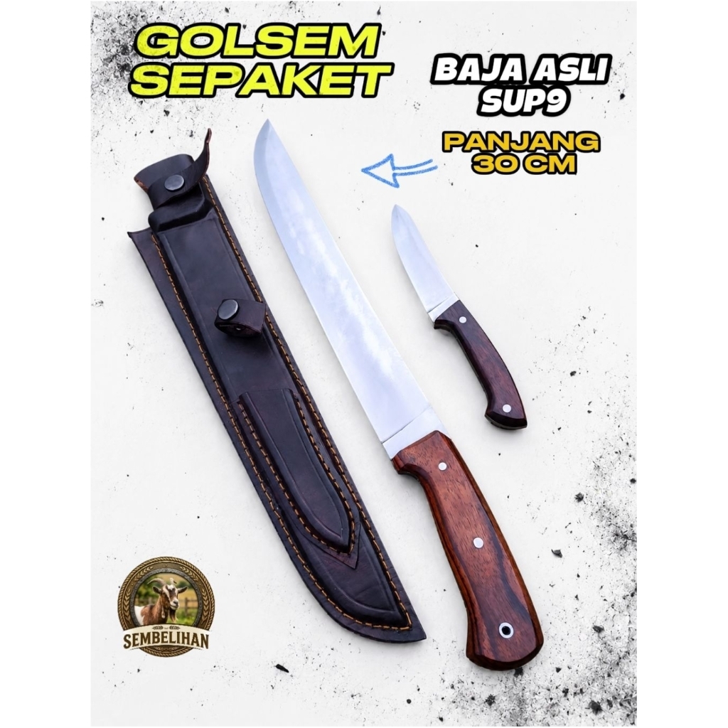 Golsem sepaket Pisau seset Qurban | Pisau Sembelih Satu set Baja sup9