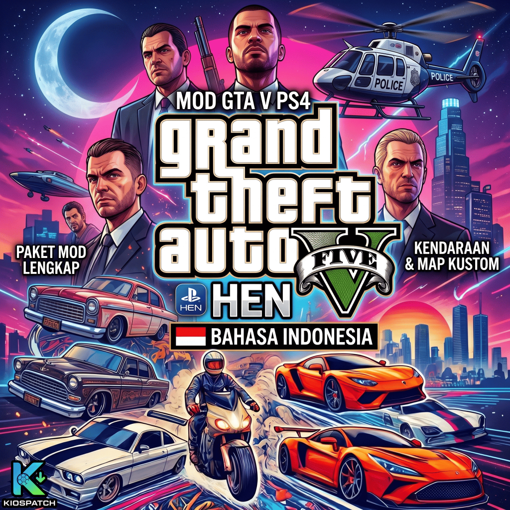 GTA 5 PS4 HEN Mod Subtitle Indonesia | Game via Link GDrive