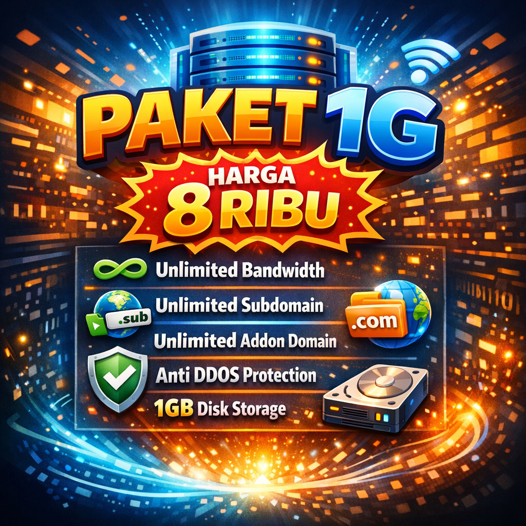 Web Hosting Cpanel Unlimited Domain + Anti DDoS Protection