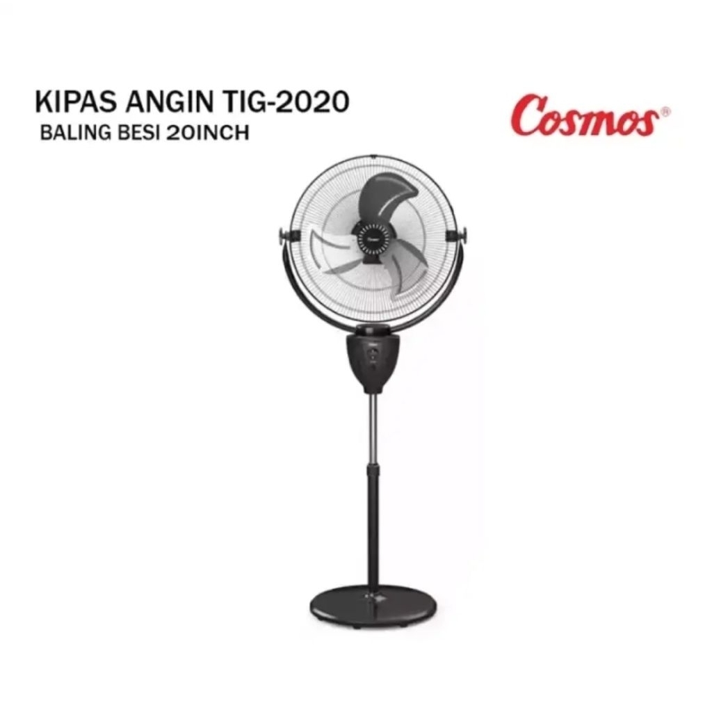 Cosmos Kipas Angin Berdiri TIG-2020 Kipas Angin Besi Stand Fan Ukuran 20 Inch