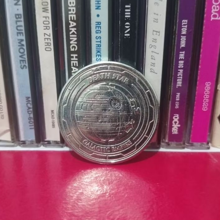 Koin Star Wars Alfamart Death Star Galactic Empire Coin Metal Silver