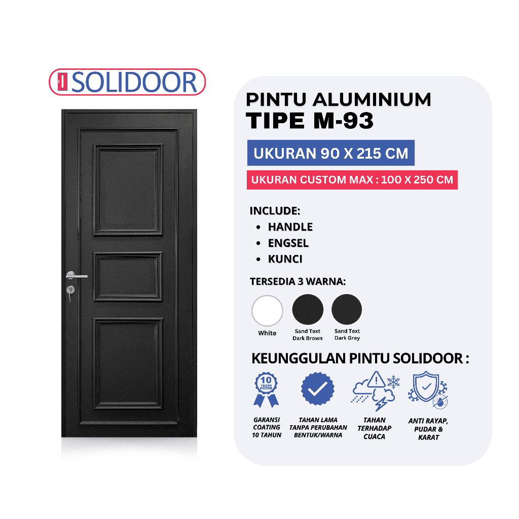 Pintu Aluminium Solidoor M-93