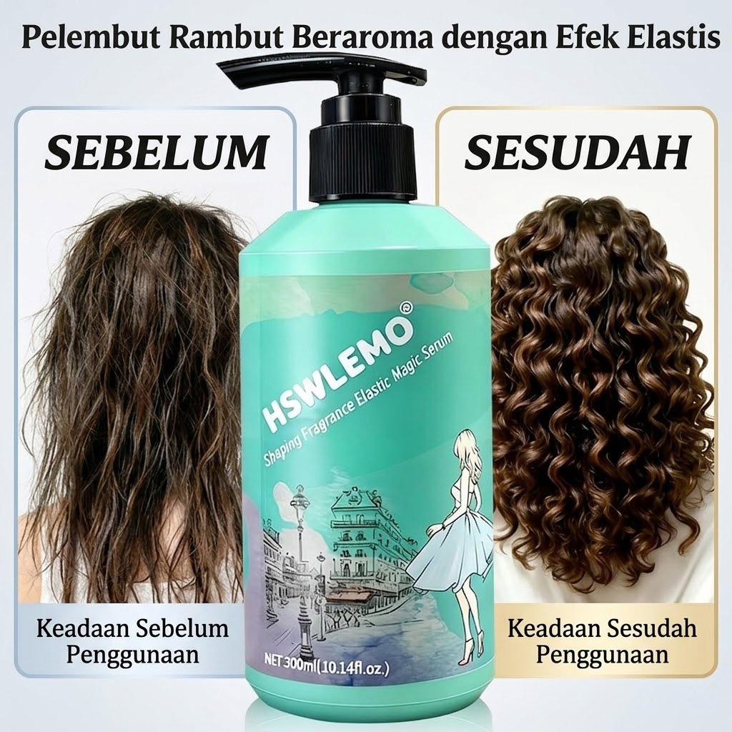 [Botol Besar] Krim Rambut Keriting Perawatan Rambut Keriting, Penataan Rambut Keriting, Elastin Ramb