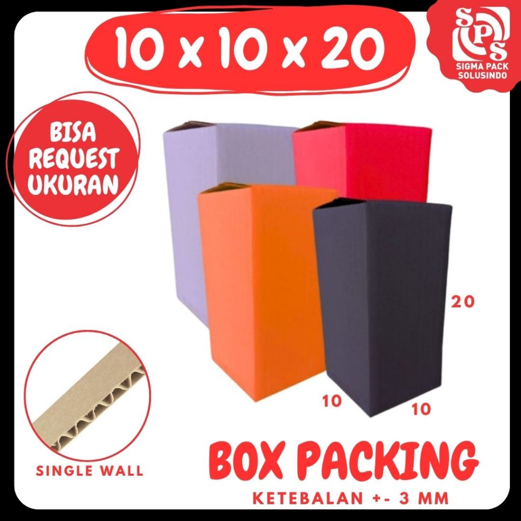 Box Packing 10x10x20 Kardus Botol Tumblr Kotak Kemasan Jamu Madu Obat Hampers Souvenir Zigma Shop