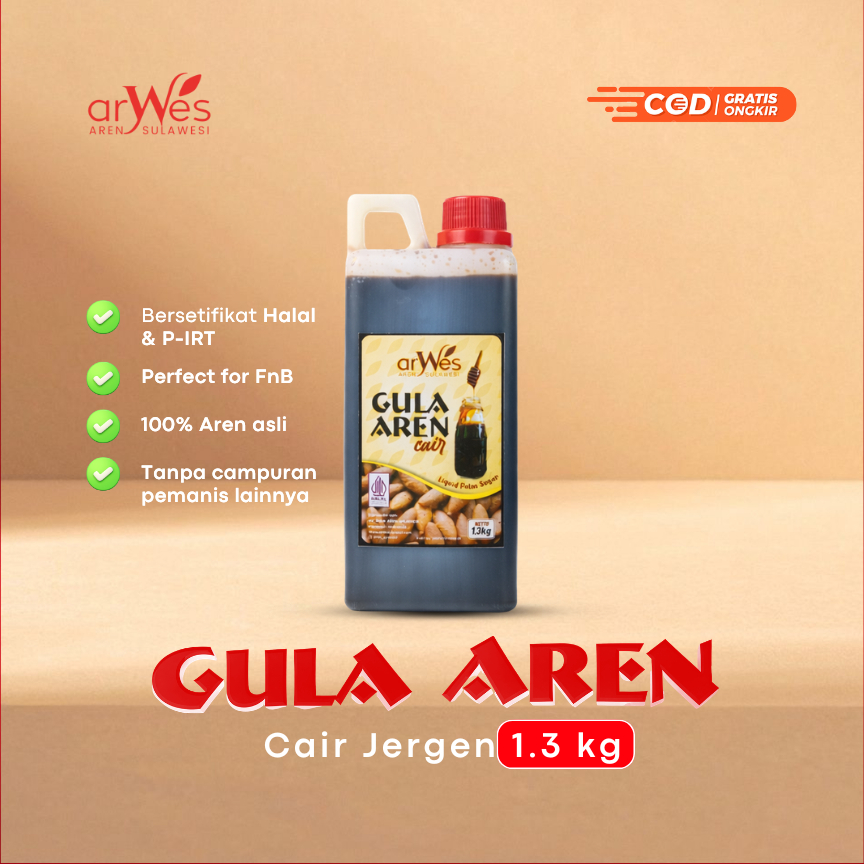 Gula Aren Cair Liquid Palm Sugar Asli 1 Liter Jerigen - Arwes / Gula Aren Cair
