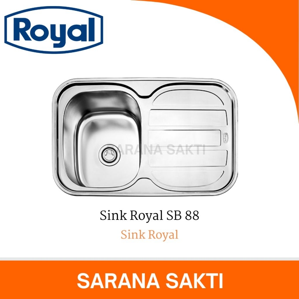 Sink Royal SB 88 Claudia | Royal Kitchen Sink Wastafel Dapur SB 88 / BAK Cuci Piring 80 x 50 Cm