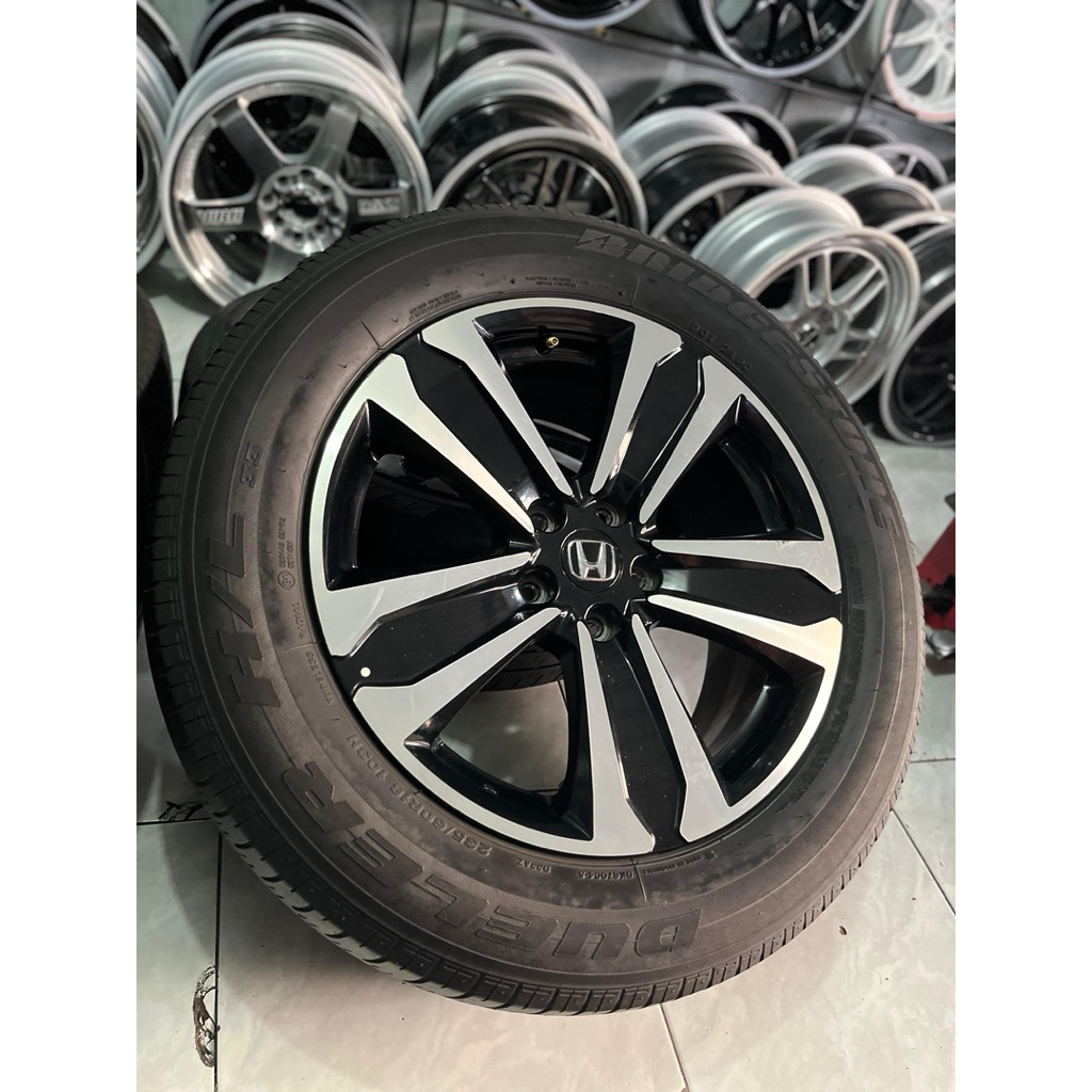 BEKASAN velg original crv turbo r18 black polish pcd 5x114 kondisi mulus no minus