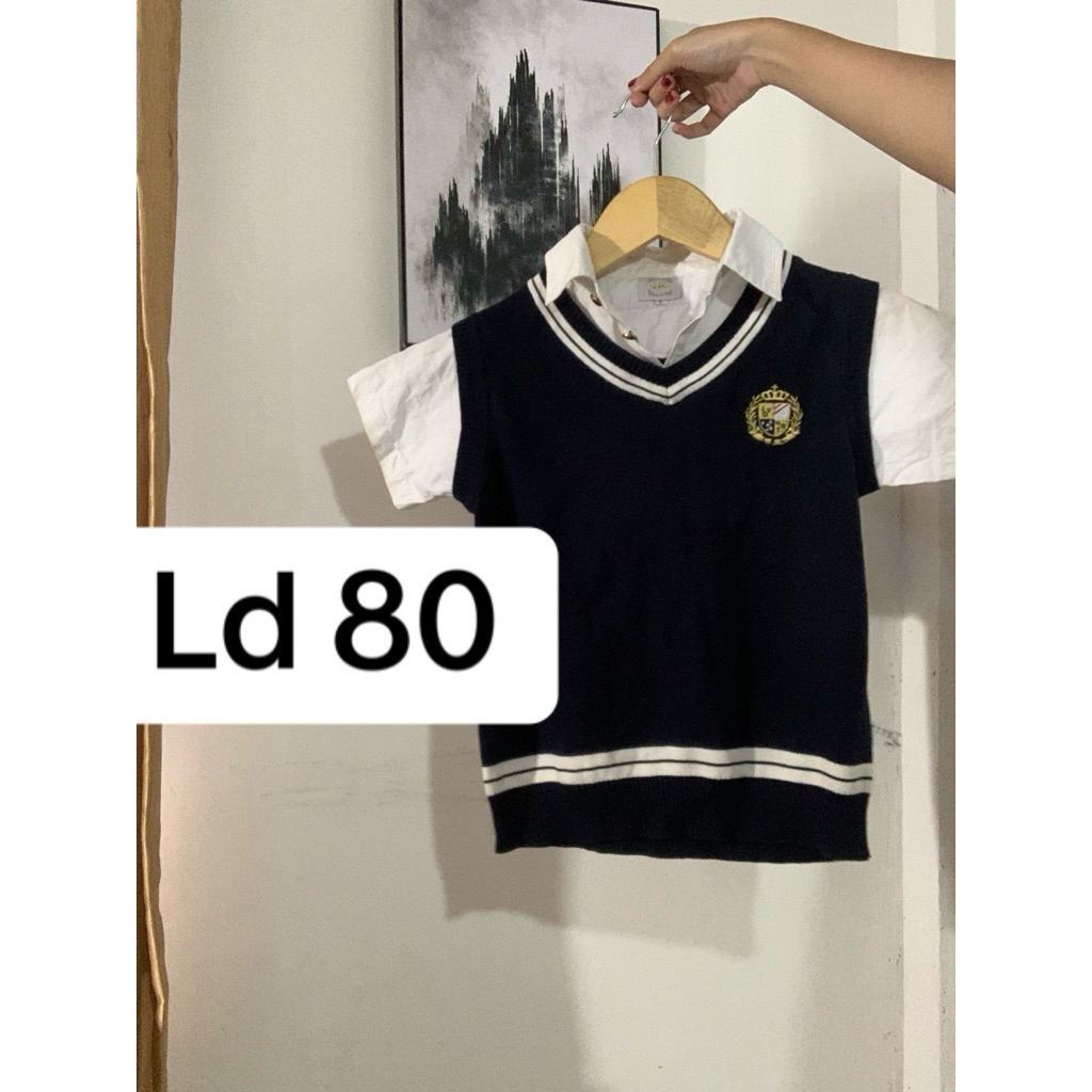 atasan sekolah blazer kemeja minus