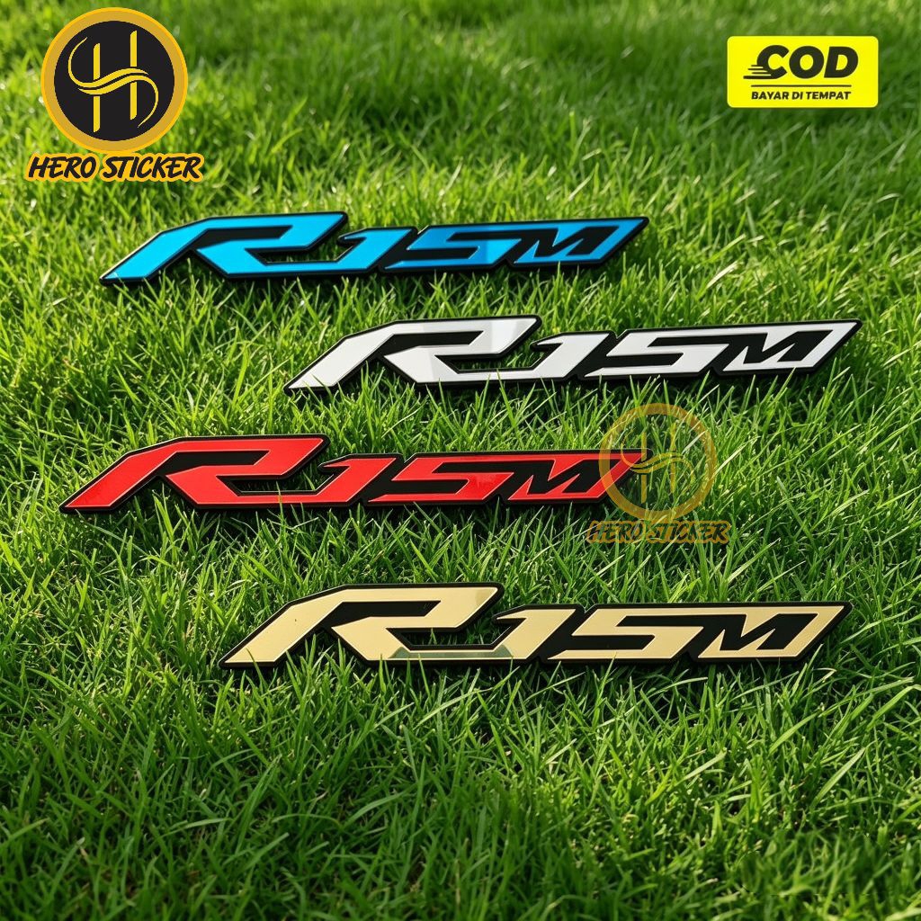 R15M EMBLEM TIMBUL BUKAN STIKER AKSESORIS R15M TIMBUL