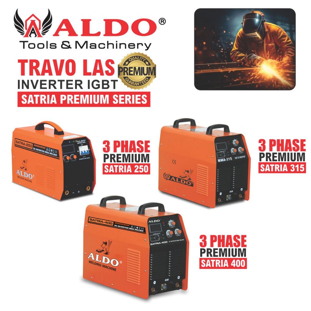 TRAVO LAS INVERTER IGBT SATRIA PREMIUM SERIES 3 PHASE / MESIN LAS  IGBT / IGBT INVERTER WELDER / WEL