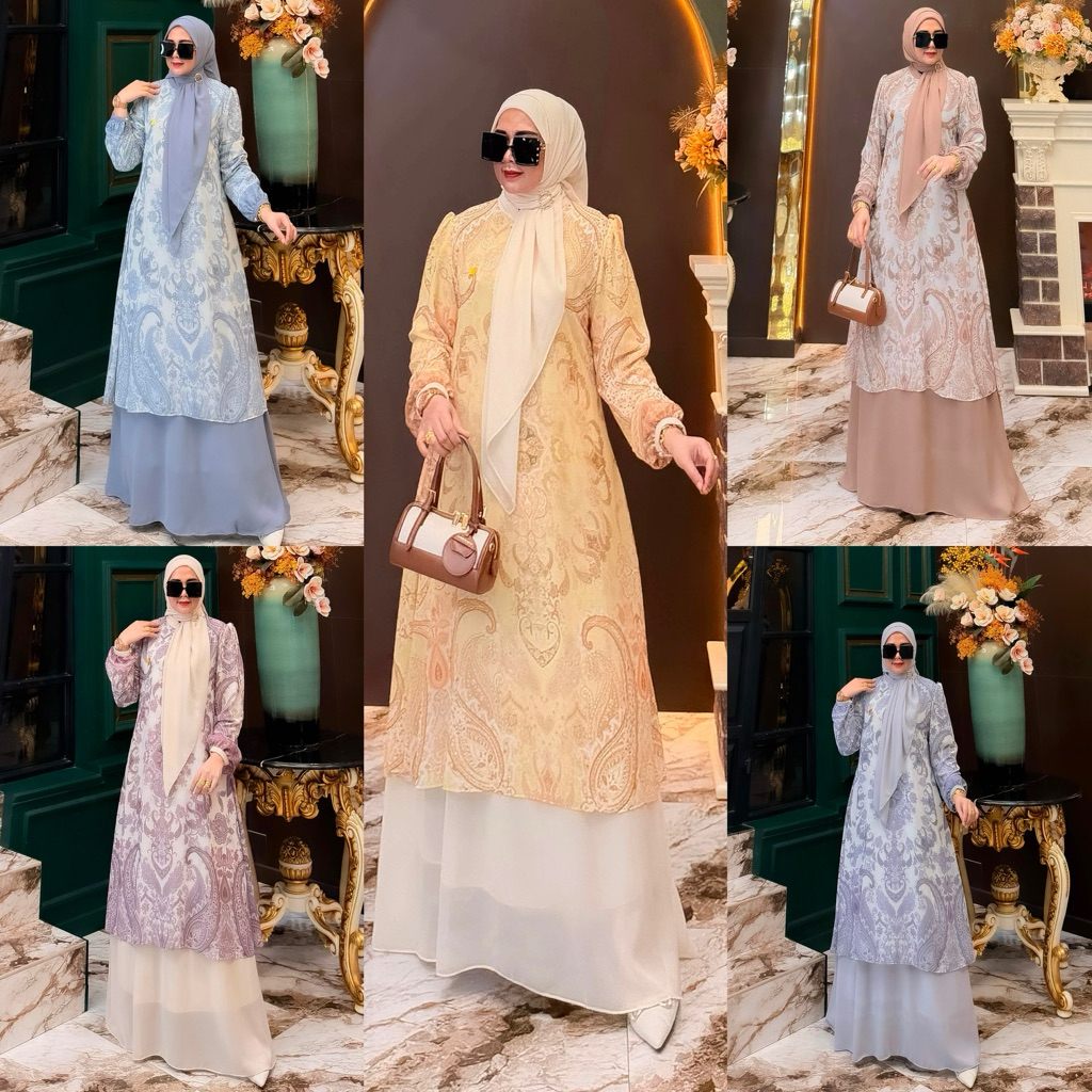 TIRANI BELSYFA SET HIJAB SEMI OUTER/ SAYYARA / NIKITA / AMELIA / SAMIRA GAMIS SET HIJAB / LAURA B / 