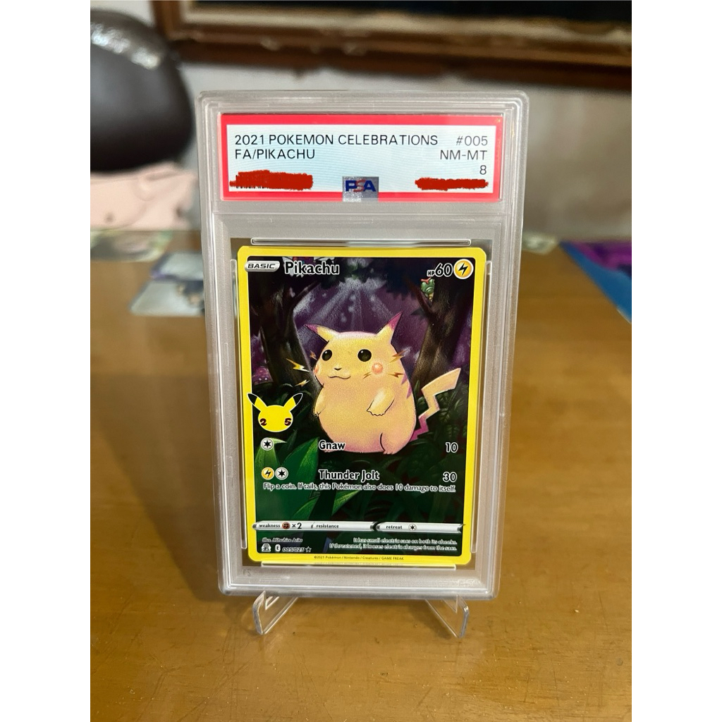 PSA 8 2021 Pokemon Celebrations Full Art Pikachu #005