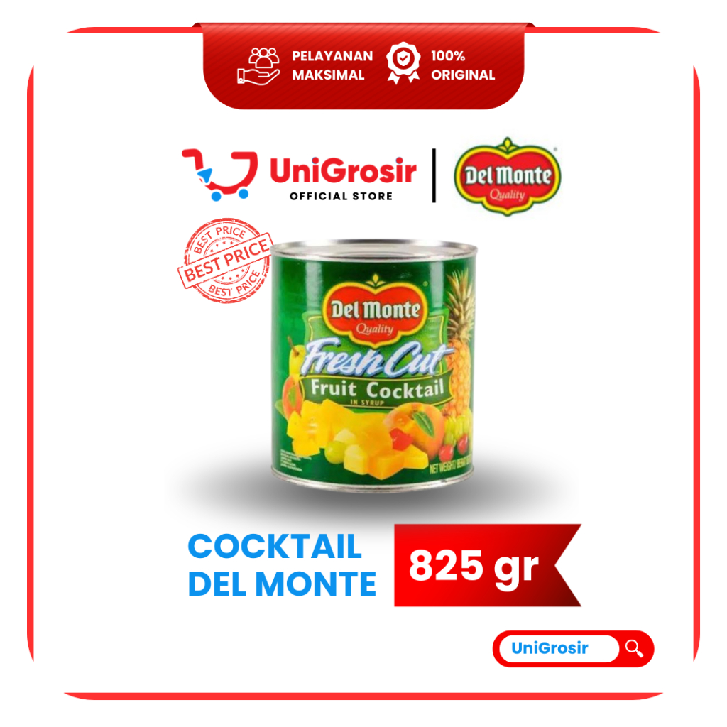 [UniGrosir]COCKTAIL DEL MONTE FRUIT COCKTAIL DEL MONTE - BUAH KALENG DEL MONTE ~ 825 gr