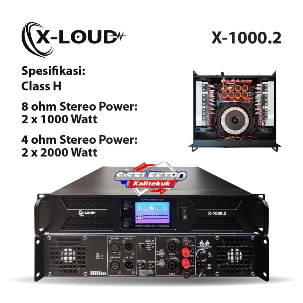 power amplifier xloud x10002 xloud x-1000.2