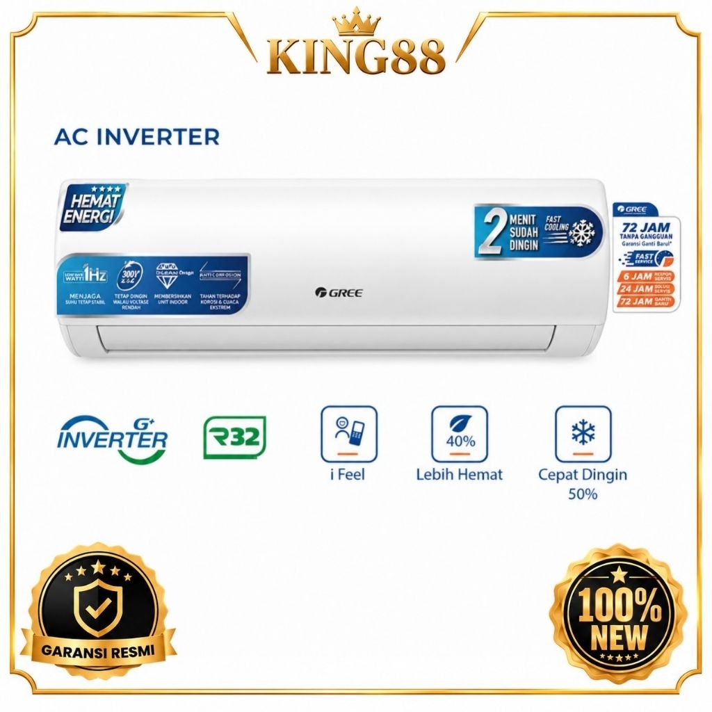 GREE GWC-09F1S AC 1 PK Inverter Series R32 - AC GREE 1PK Inverter - AC 1 PK GREE GWC09F1S