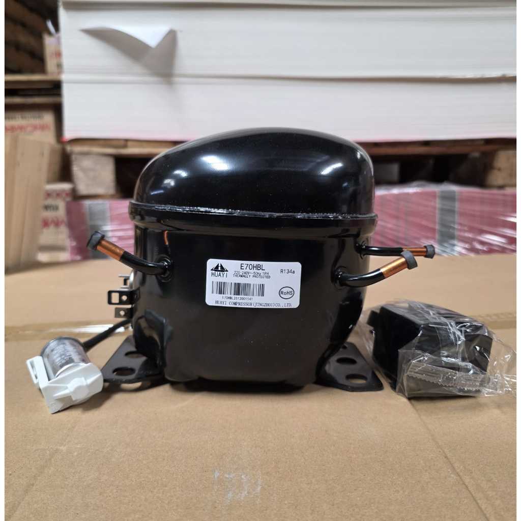 KOMPRESOR HUAYI E70HBL | KOMPRESOR FREEZER/KULKAS 1/6PK R134A LBP ( Pengganti KULTHORN AE1360Y ) / C