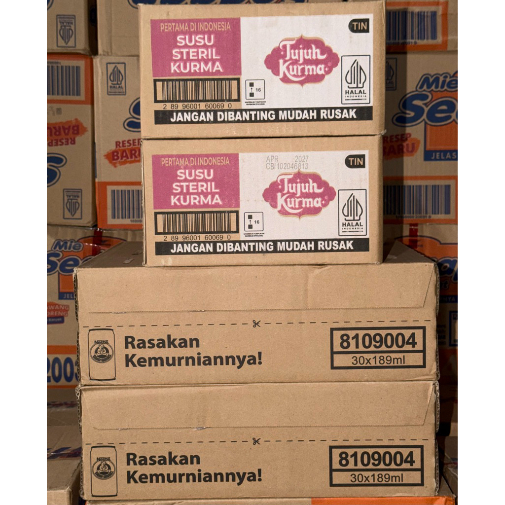 SUSU TUJUH KURMA SUSU STERIL ISI 12pcs x 189ml // SUSU BEAR BRAND 30pcs
