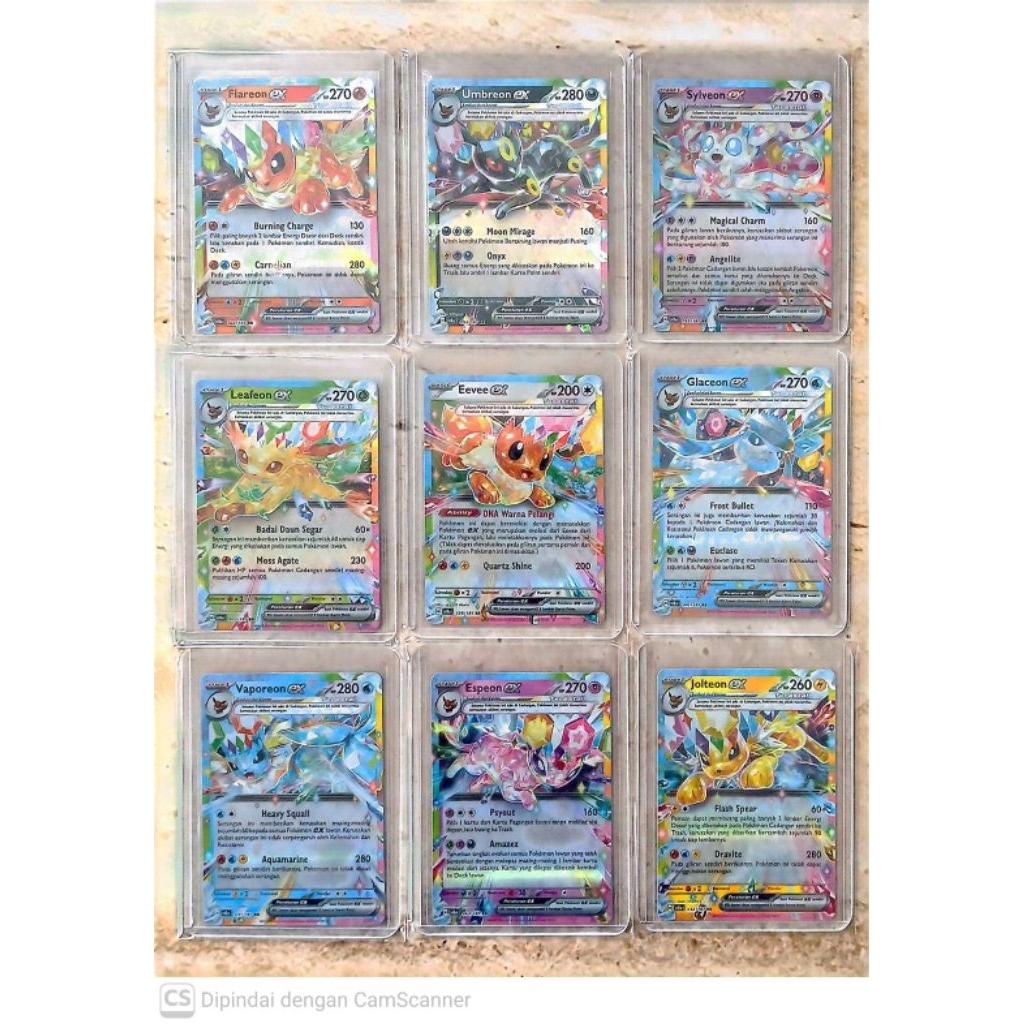 1 set eevee evolution tcg indonesia