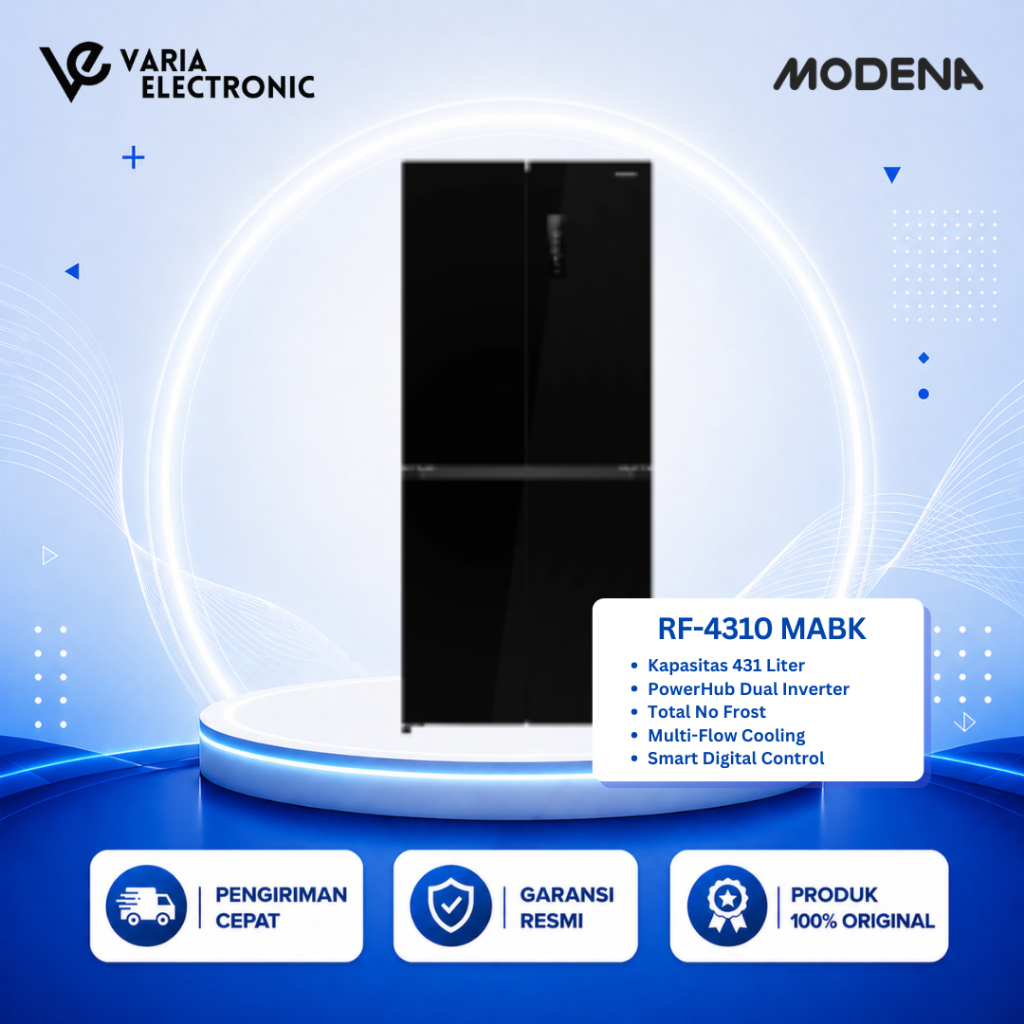 MODENA RF-4310 MABK 431 Liter Kulkas 4 Pintu Multi Door