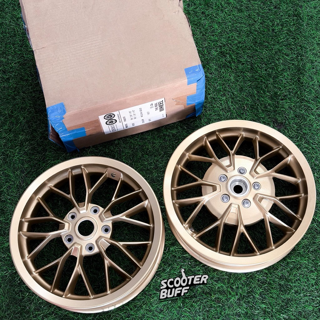 Velg Original Piaggio Y Spoke Gold Ring 12 Vespa Sprint Primavera S LX