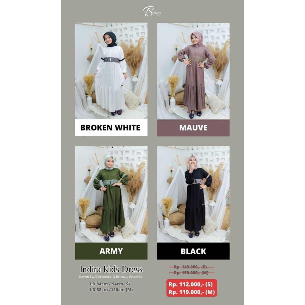 (READYSTOCK) INDIRA KIDS DRESS by BELVA FASHION // Dress Anak Nyaman Mewah Premium