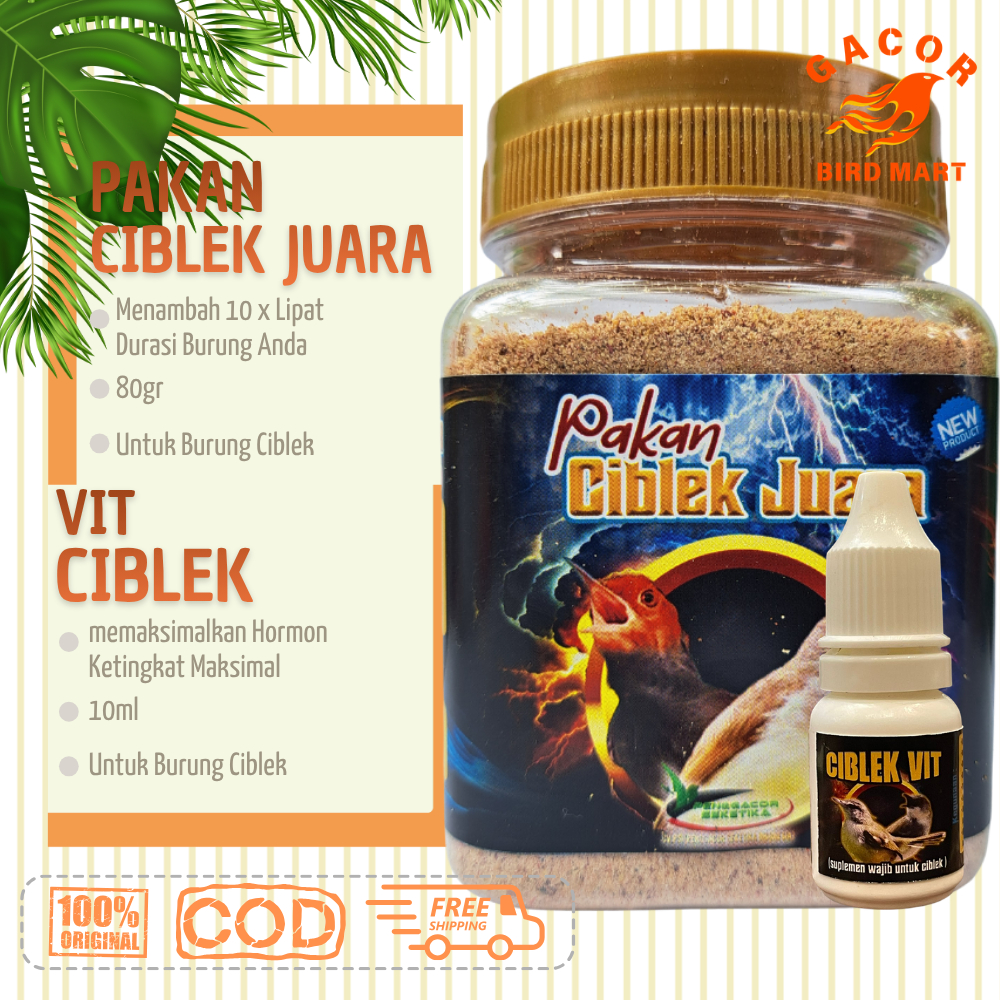 [Paket Hemat] VITAMIN CIBLEK dan PAKAN CIBLEK Pakan & Vitamin Ciblek Penggacor Cepat Gacor Rajin