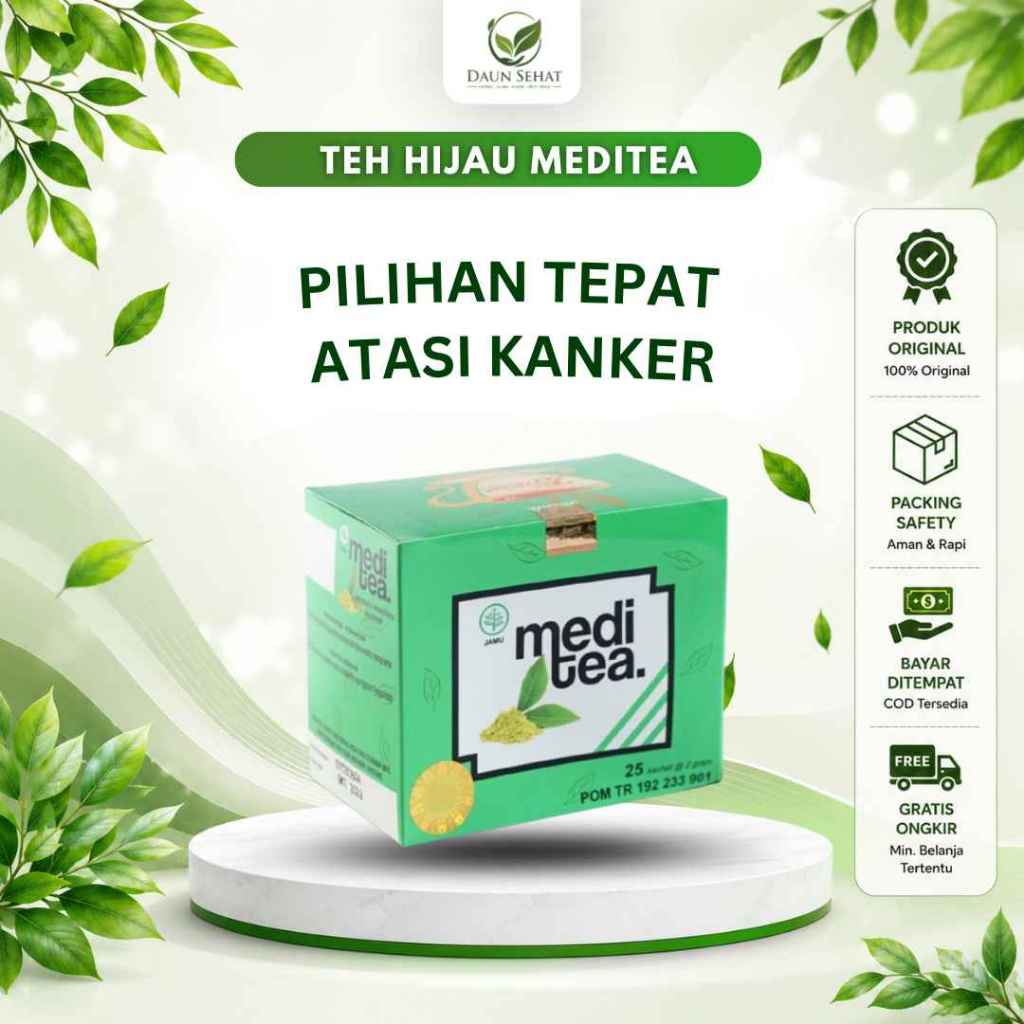 Teh Hijau Meditea Original - Obat Kanker Payudara Servik Benjolan Tumor Detok