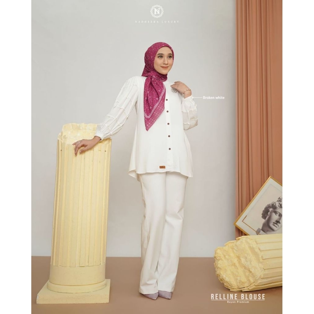 (READY) RELLIE BLOUSE by NADHEERA LUXURY // Blouse Wanita Busui dan Wudhu Friendly