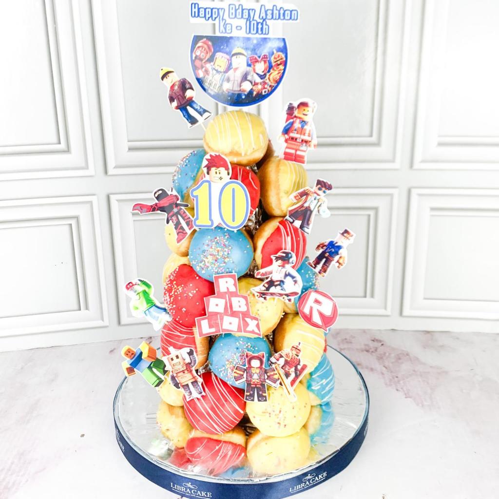 Donat/Donat Ulang Tahun/Donat Ultah Tema Roblox/Roblox Donat/Donat Bday