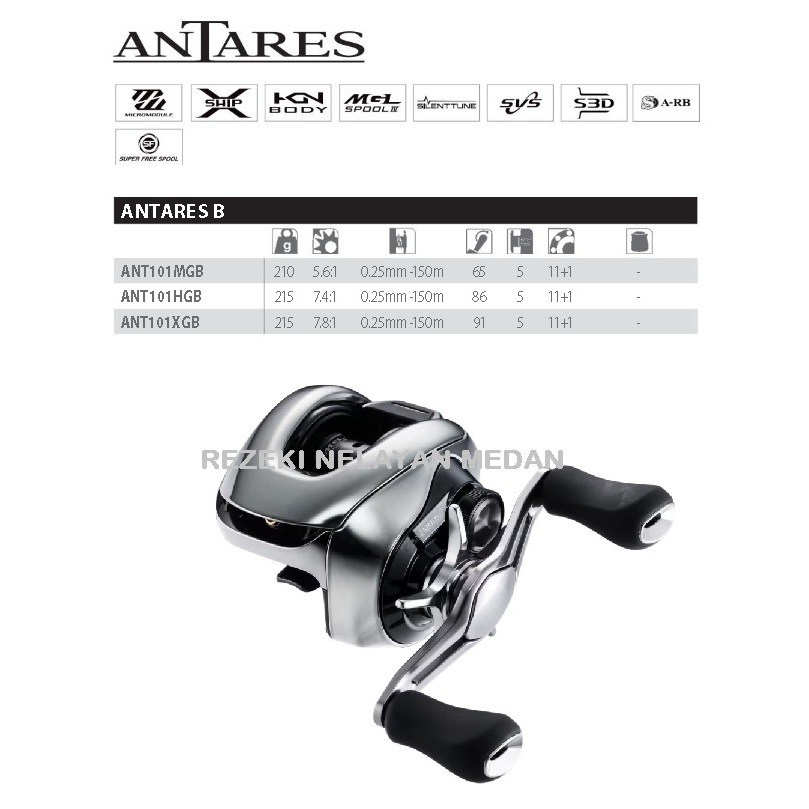 Reel Baitcasting SHIMANO Antares 2025 101 HG | Reel BC SHIMANO | Garansi SHIMANO Indonesia