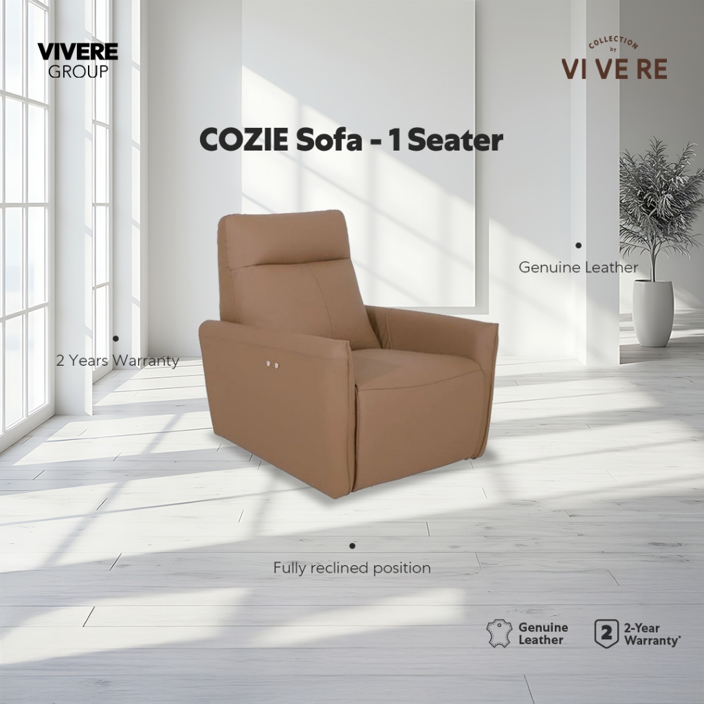 VIVERE Cozie Sofa 1 Seater - Reclining Sofa - Sofa Ruang Tamu