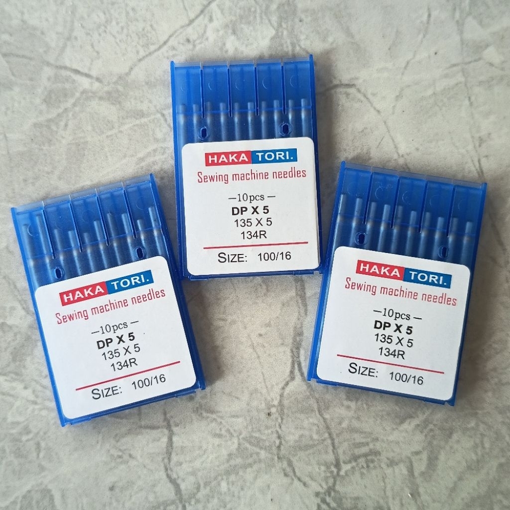 (1bks) Jarum Mesin Jahit DPx5 100/16 HAKATORI Awet, Tajam, Presisi