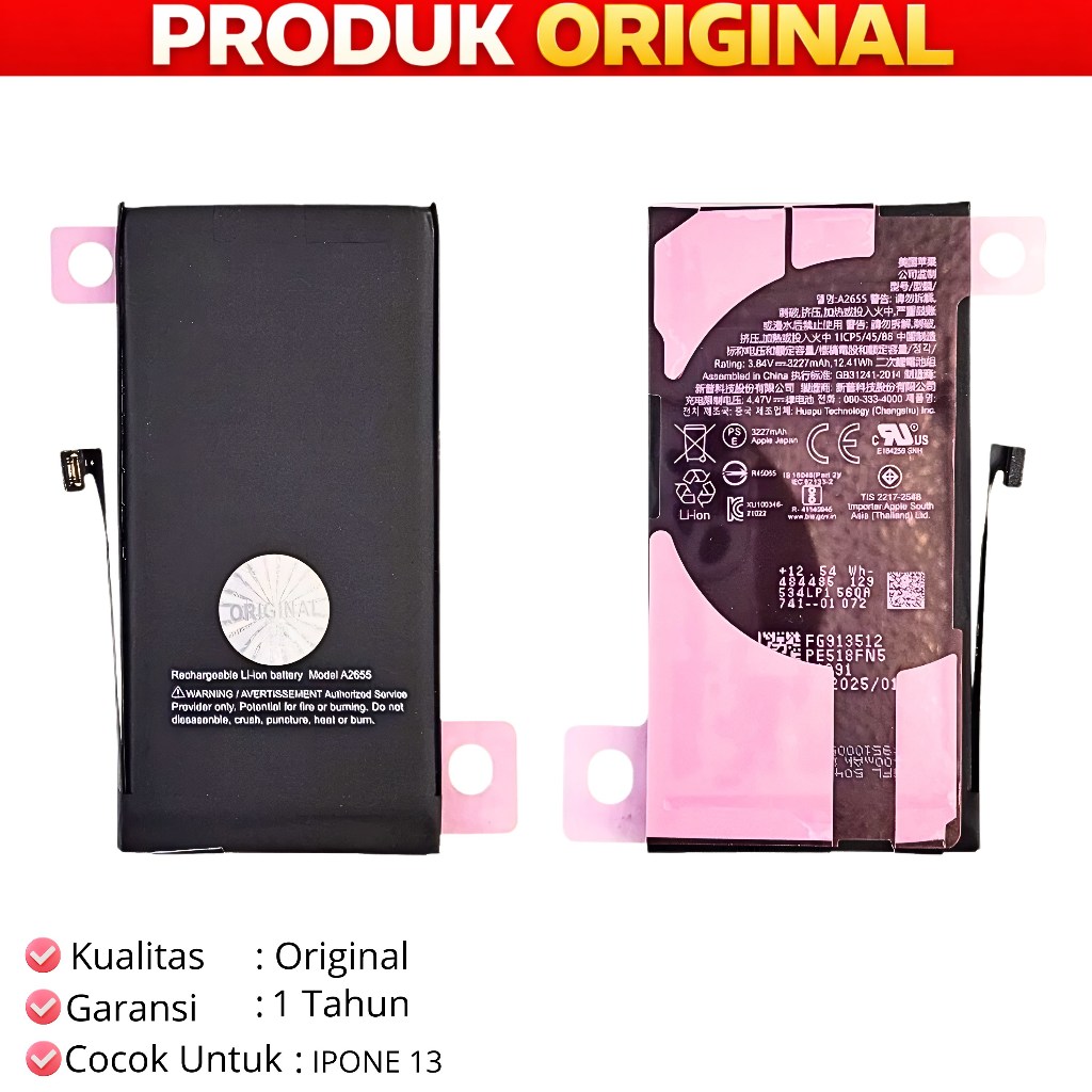 BATERAI IPONE 13 SERIES / BATERAI IPONE 13 MINI / IP 13 / IP 13 PRO / IP 13 PRO MAX