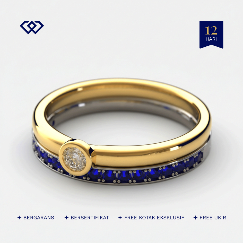 Cincin Tunangan Lamaran Cewek Winata Jewelry Perak Silver