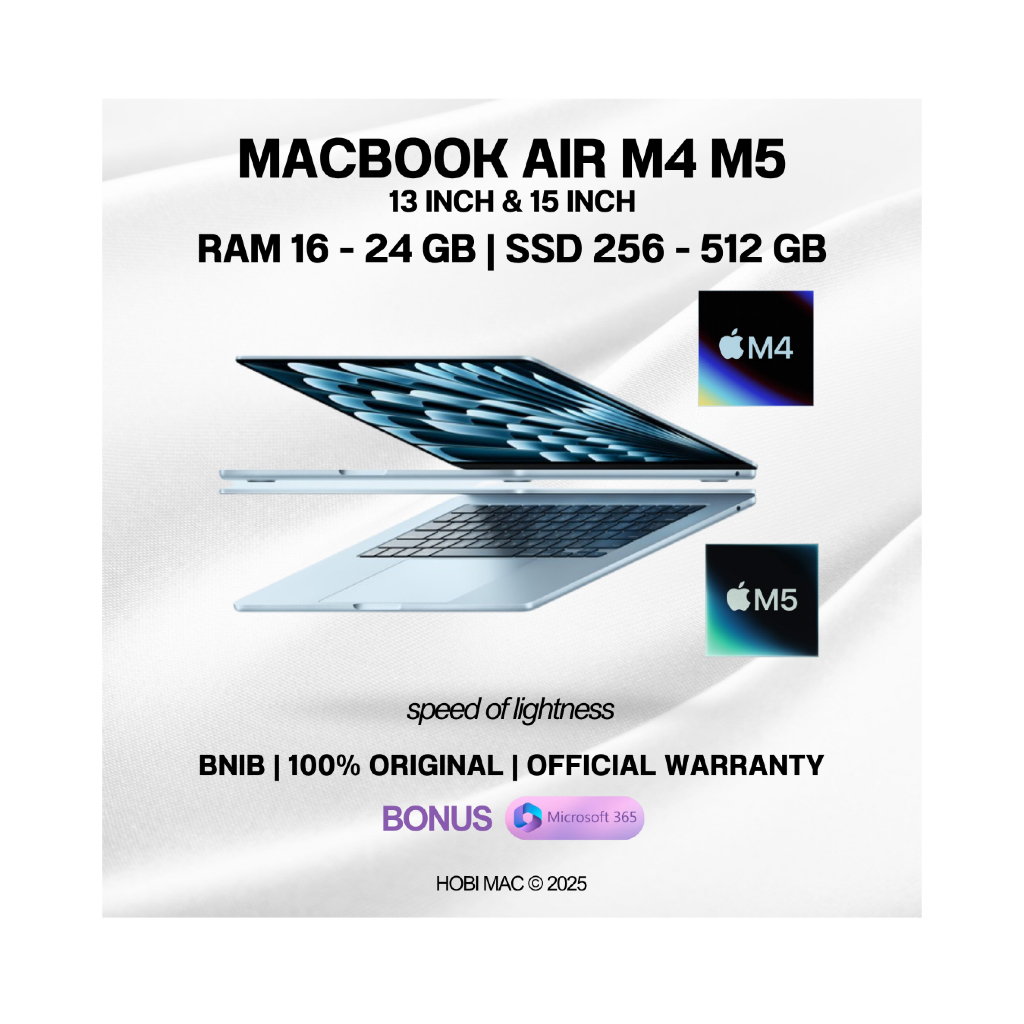 Macbook Air M4 M5 16/256/512 BNIB BNOB