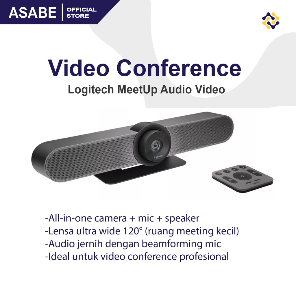 Video Conference Logitech MeetUp Audio Video | 4K Conference Camera Speaker Mic I Webcam Meeting Ori