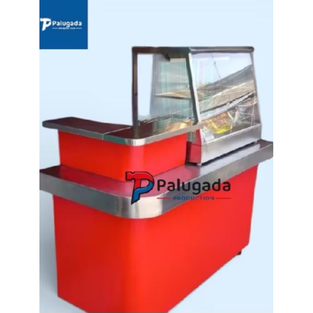 MEJA BOOTH/ MEJA PENJUALAN CHICKEN + ETALASE PEMANAS