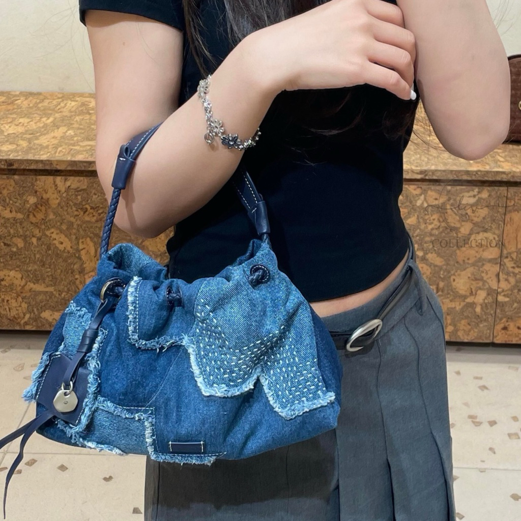 [FAST PO] SONGMONT PATCHWORK SERIES - MINI GATHER BAG DENIM ORIGINAL