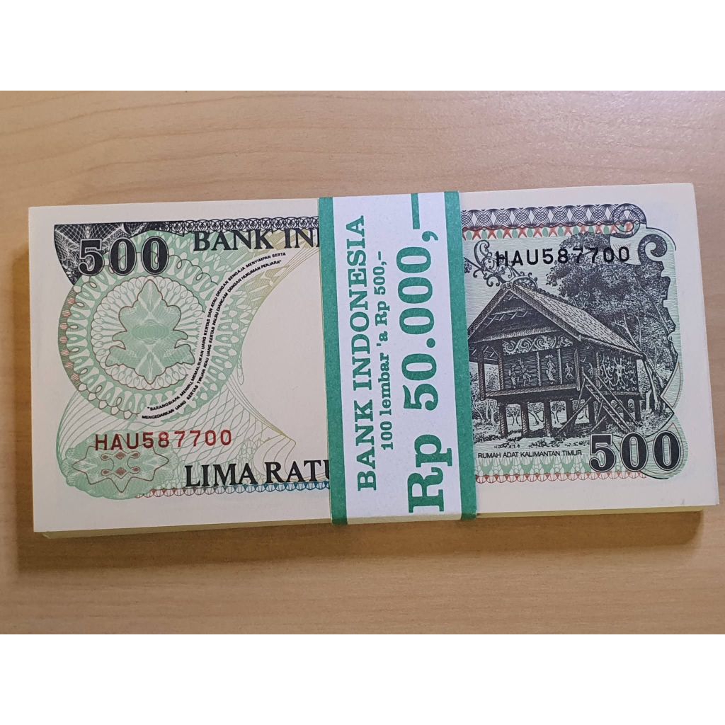 1 Gepok Uang Kuno 500 Otan Th.1992 UNC