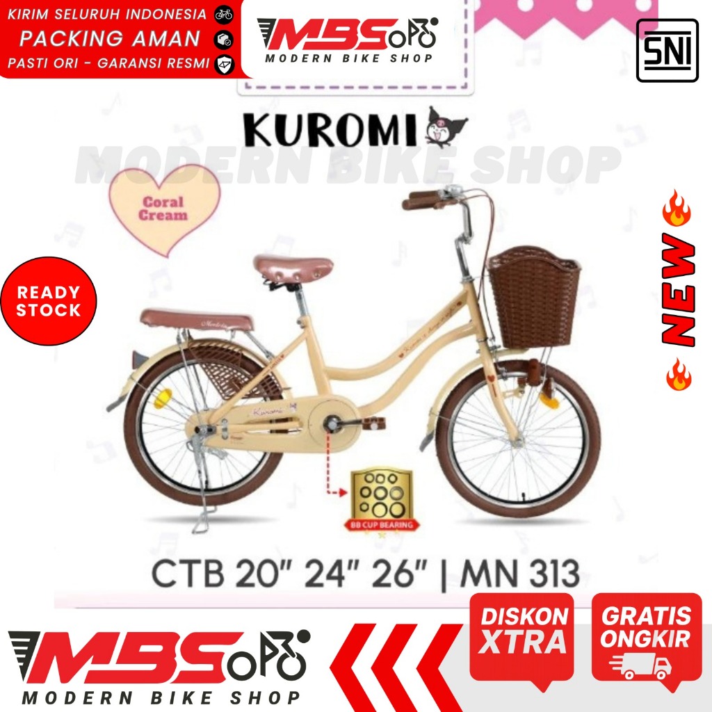 NEW PHOENIX NP-9918 SEPEDA MINI KERANJANG 24 INCH Anak Perempuan Remaja Dewasa