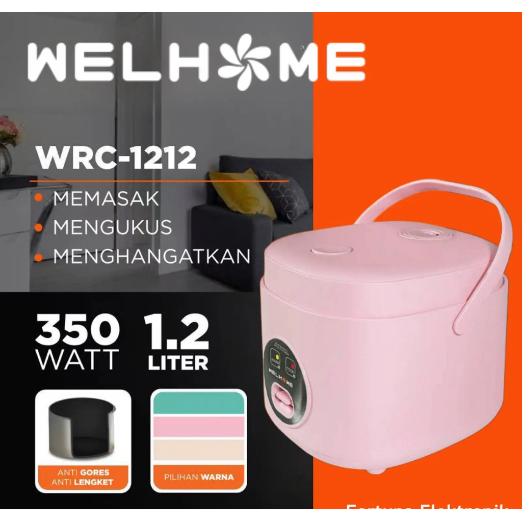 MAGIC COM WELHOME 1.2 LITER - MEJIK KOM MURAH - WELHOME MAGIC COM 1.2 LITER - RICE COOKER MINI MURAH