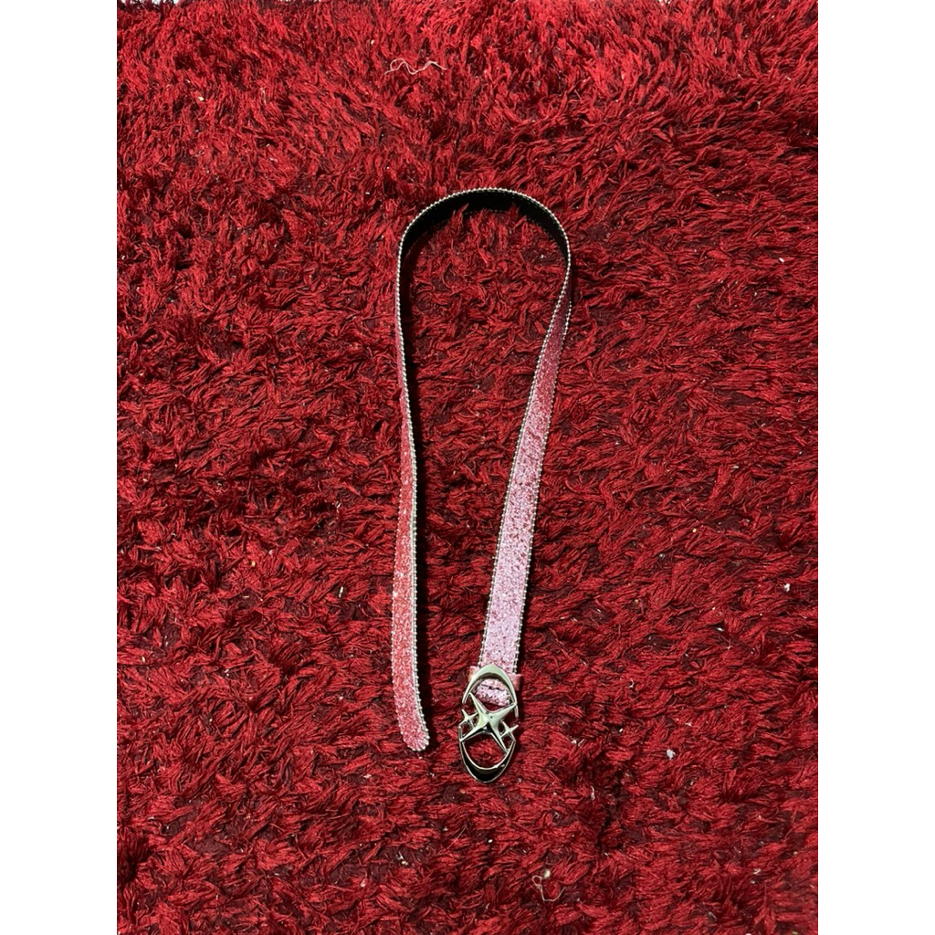 y2k belt rhinestone pink