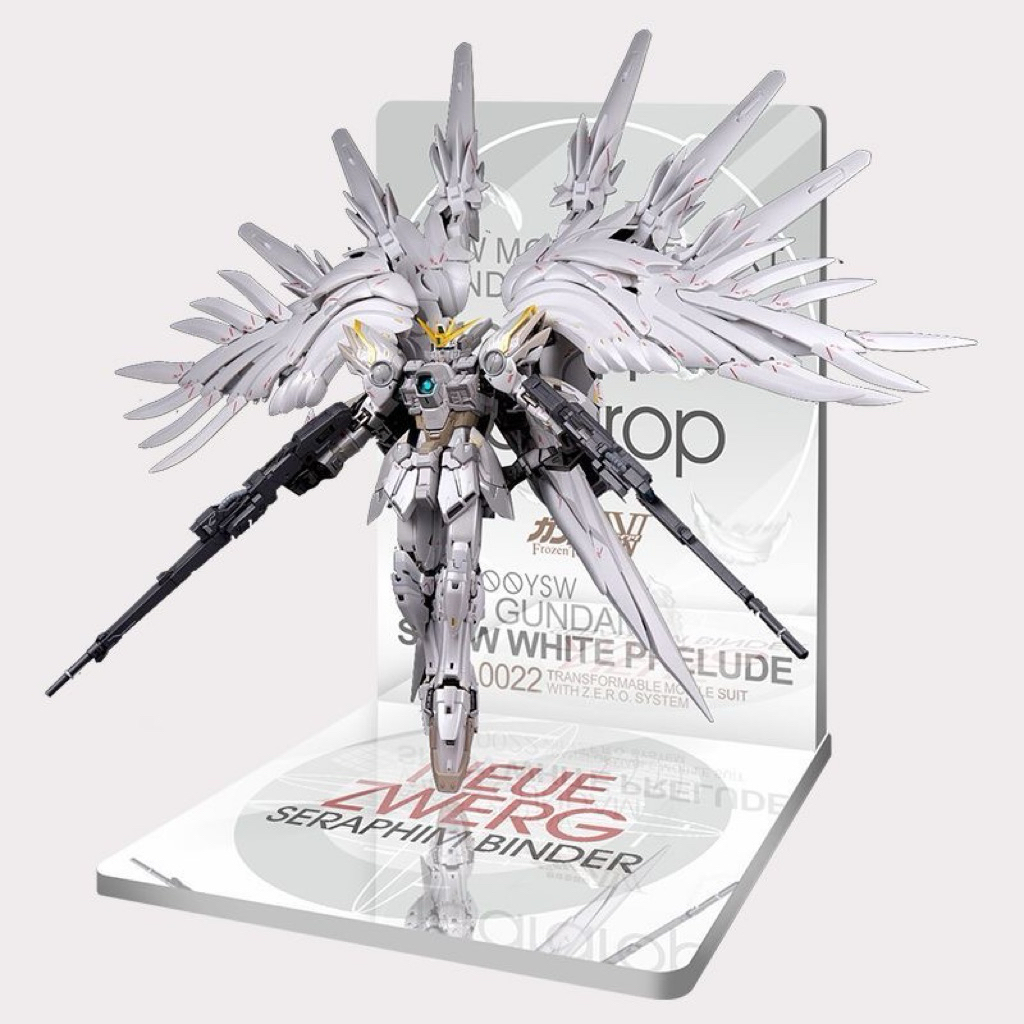 MG Wing Gundam Snow White Prelude Stand Base Acrylic