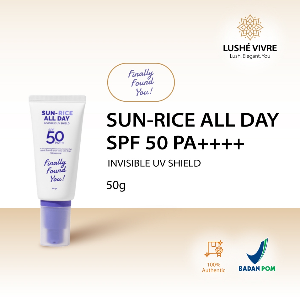 Lushe | [Manohara's Pick] Finally Found You! SUN-RICE ALL DAY Invisible UV Shield SPF 50 PA++++ 50ml