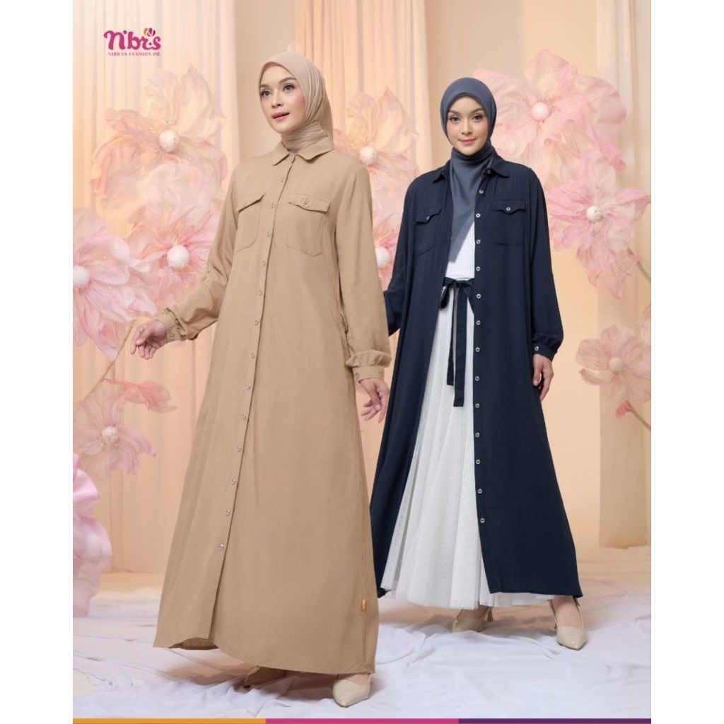 Nibras Gamis Selaras 043 | Gamis Rayon Polos Nibras Terbaru 2026| Gamis Nibras Coksu Kekinian | Gami