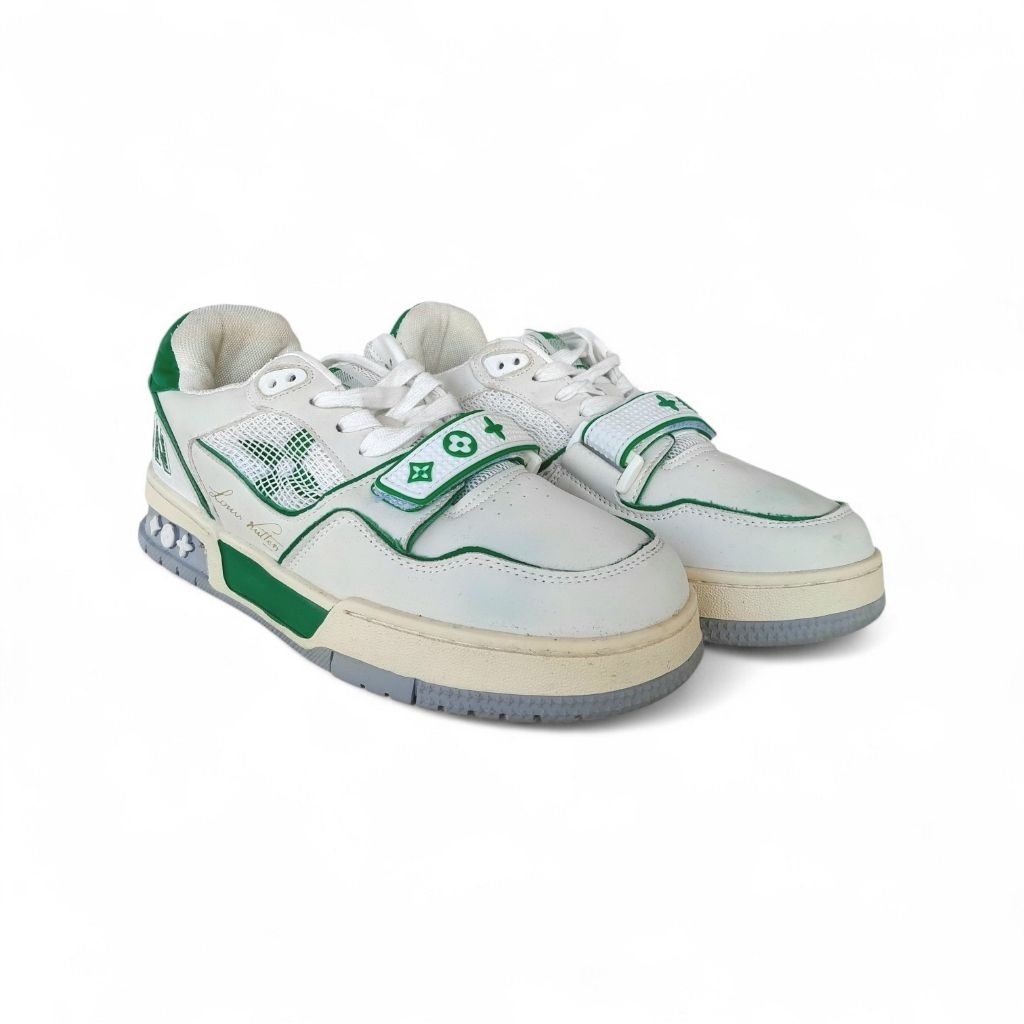SEPATU LV TRAINER WHITE AND GREEN *cek deskripsi produk*