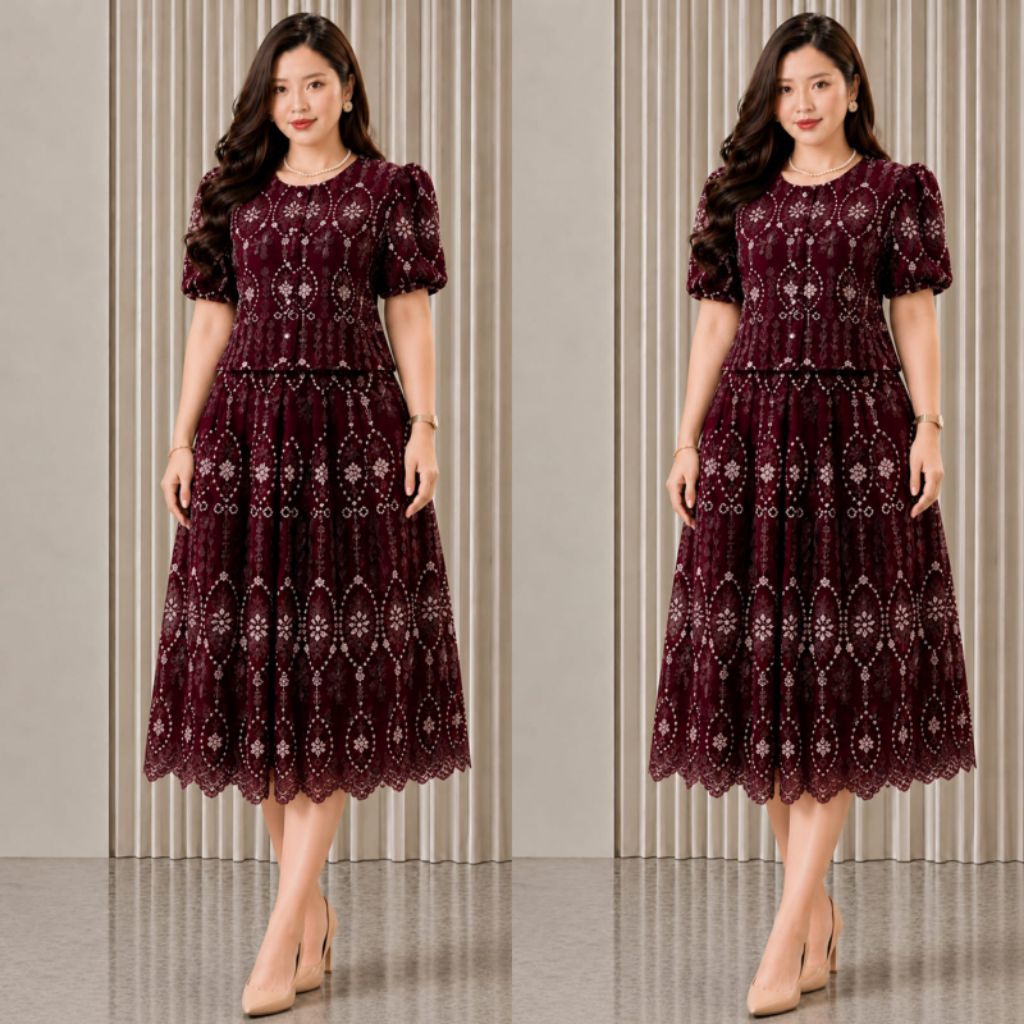 Stelan Rok Katun Bolong Premium