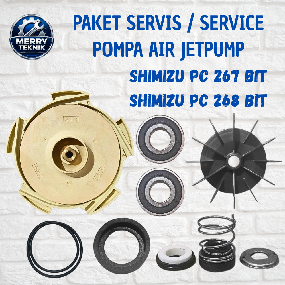 Paket Servis / Service Pompa Air Shimizu PC 267/268 BIT - Sparepart Pompa Air